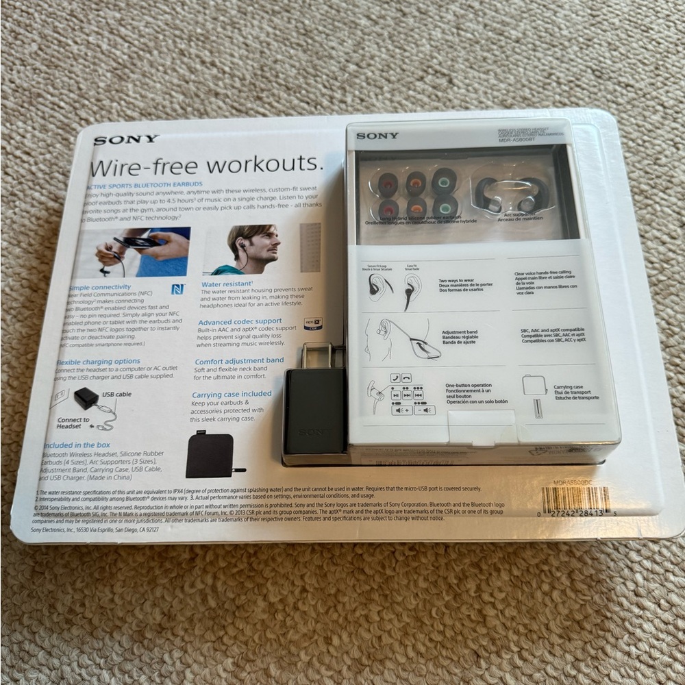 Sony wire-free workouts headset - Picture 3 of 5